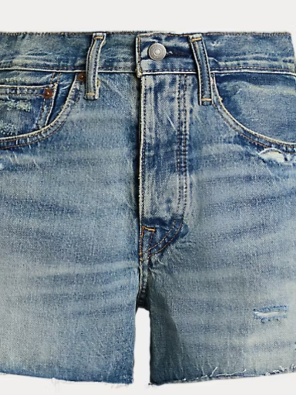 Polo Ralph Lauren  Distressed Hem Denim Shorts